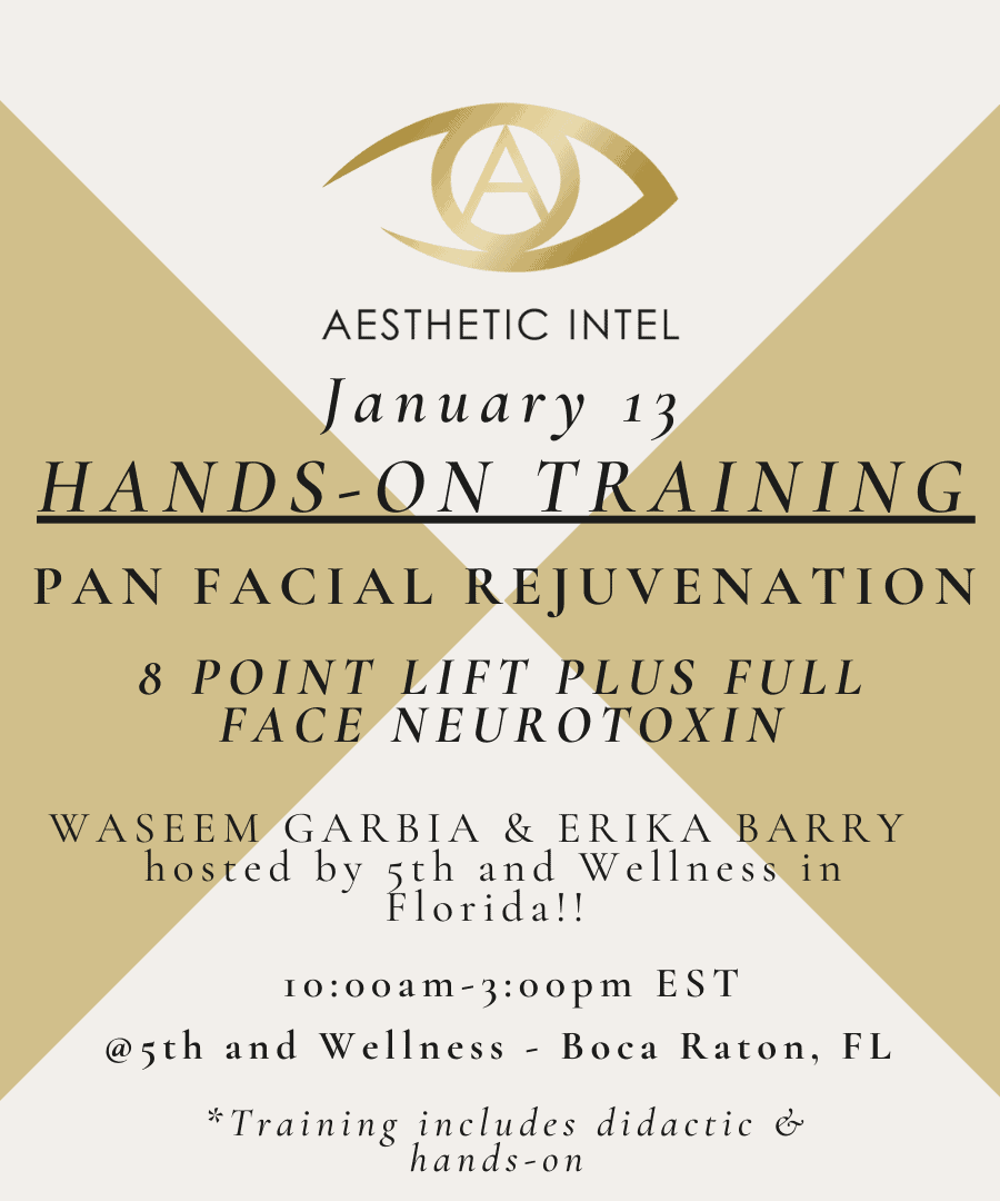 Hands on Training Pan facial rejuvenation | Aesthetic Intel in Fairfax, VA