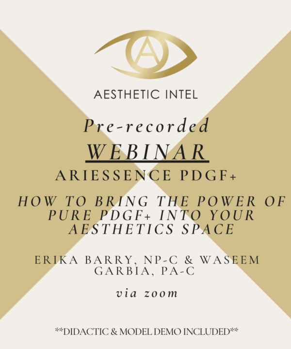 PRE-RECORDED WEBINAR- Ariessence PDGF Webinar