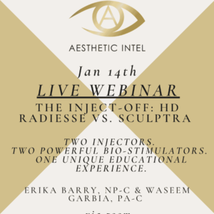 Wednesday January 14, 2026 – LIVE WEBINAR – The Inject-Off: HD Radiesse vs. Sculptra